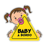 Kit adesivi per auto 2 pezzi Baby a bordo (Bambino/Bambina)-adesivi per auto-Lol T-shirt