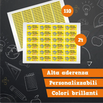 Kit etichette adesive scuola Brainrot – 110 per matite + 24 per quaderni-Etichette-Lol T-shirt