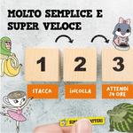 Kit etichette adesive scuola Brainrot – 110 per matite + 24 per quaderni-Etichette-Lol T-shirt