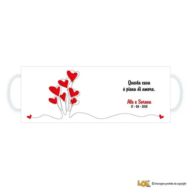 Kit Tazze Personalizzate di Coppia Con Nomi Questa casa è piena d'amore-Tazze Personalizzate-Lol T-shirt