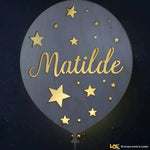 Lampada in legno a led Palloncino a Parete Personalizzabile con Nome-Lampada in legno-Lol T-shirt