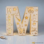 Lampada in legno a led Personalizzabile con Nome (Harry Potter Tribute)-Lampada in legno-Lol T-shirt