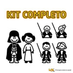 Kit Adesivi Auto Famiglia Star Wars Tribute (6 Pezzi) adesivi per auto