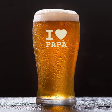 Bicchiere Birra I Love Papà bicchiere da birra