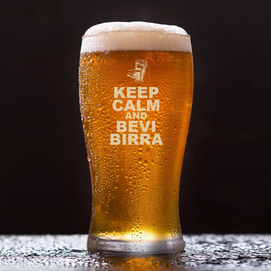 Bicchiere Birra Keep Calm and bevi birra bicchiere da birra