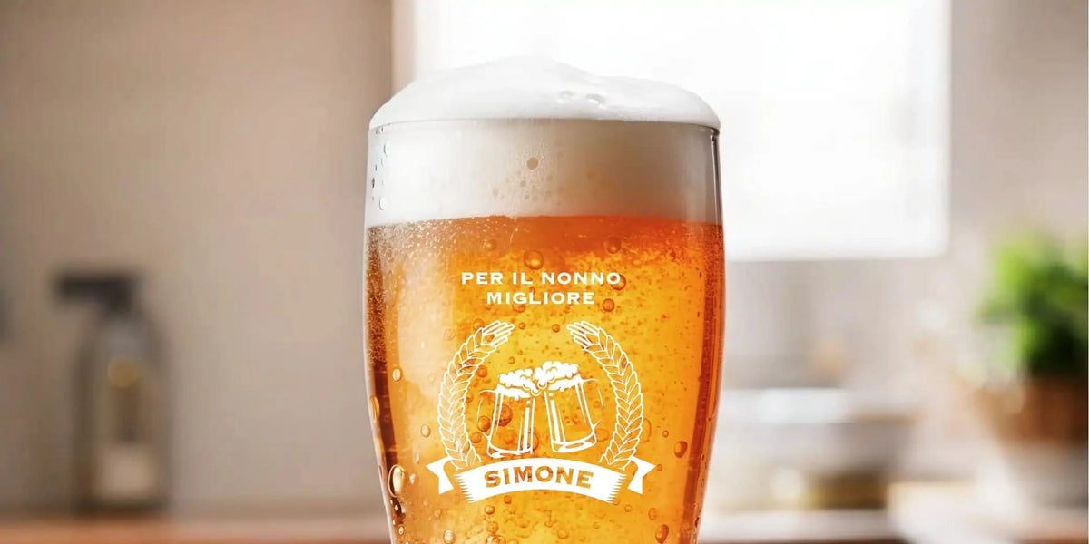Boccale Birra Personalizzato Vetro Con Nome - Regalo Super Papà/Mamma/Nonni - Feste E Occasioni Speciali - Foto 8