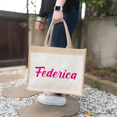 Borsa Mare Personalizzata Nome e Lettera Personalizzata Borsa