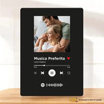 Quadro Spotify in Plexiglass Nero Personalizzato con Foto, Nomi e Canzone Cornice Spotify