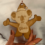 Decorazione di Natale in Legno Personalizzata Koala