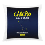 Cuscino Personalizzato Segno Zodiacale Cancro con Fondo Stellato Federe per cuscino