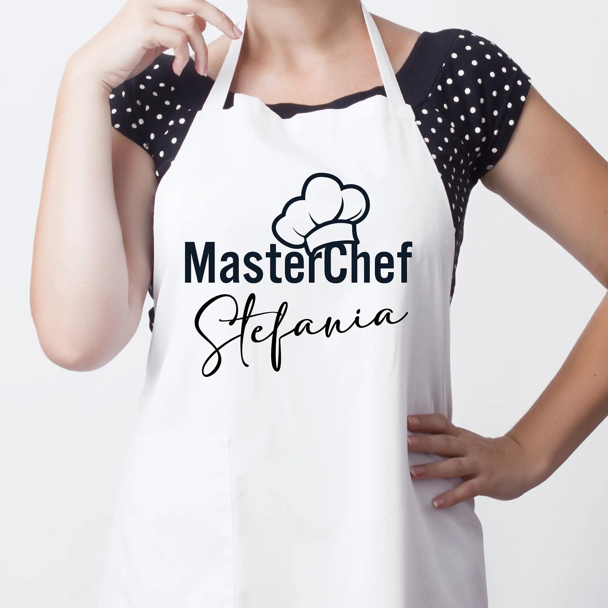 grembiule da cucina unisex personalizzabile con nome masterchef