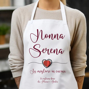 Grembiule Personalizzato con nome Nonna La migliore in Cucina Grembiule da Cucina