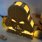 Lampada in legno a led Personalizzabile con Nome Darth Vader (Star Wars Tribute) Lampade