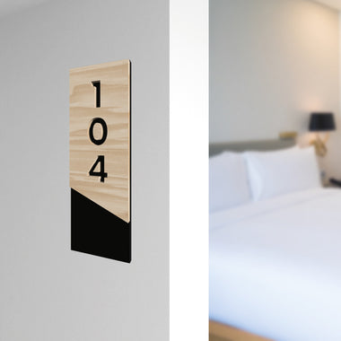 Numeri Camera Hotel/Albergo in plexiglass accoppiato (mod. Marti)