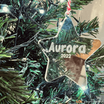 Pallina di Natale a forma di stella in Plexiglass con personalizzabile con nome