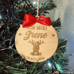 Pallina di Natale in legno Personalizzata con Nome e Renna