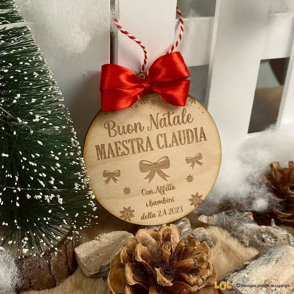 Pallina di Natale per Maestra personalizzata con nome - idea regalo Natale  maestra