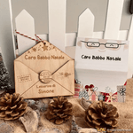 Porta letterina di Babbo Natale in legno da appendere