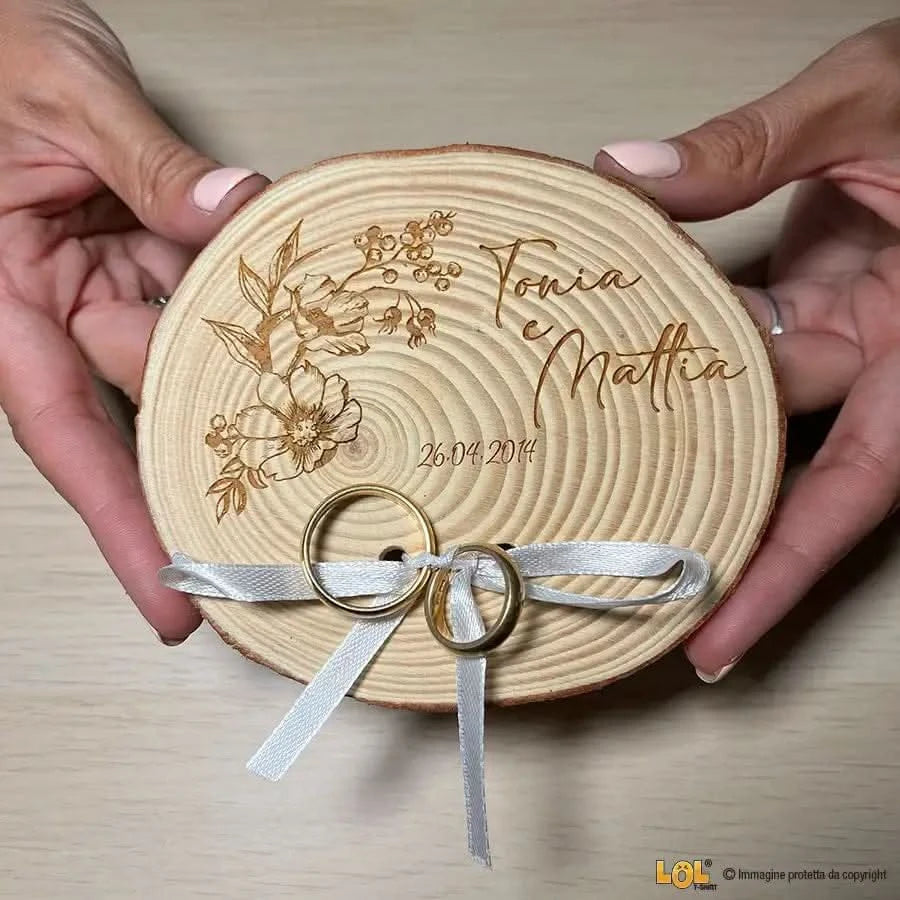 Porta Anelli Matrimonio Legno Portafedi Personalizzato Legno
