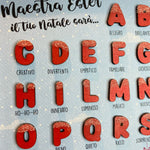 Quadro in Legno Personalizzato con Lettere dell’Alfabeto e Dedica Maestra Idea Regalo Maestra