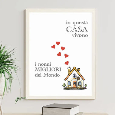 Quadro In questa casa vivono i nonni migliori del mondo Quadro