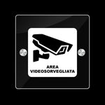 Cartello Area Video Sorvegliata Segnaletica Cartello Interno