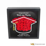 Shadow Box Laurea Personalizzata con Rose Rosse in 3D - Idea Regalo Shadow Box