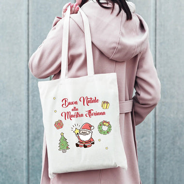 Shopper Personalizzata Maestra Buon Natale Shopper