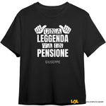 Maglietta Divertente Pensione "Una Leggenda va in Pensione" - Personalizzabile con Nome T-shirt