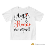 T-Shirt Bambino Regalo Nonni - Aiuto il nonno mi vizia T-shirt