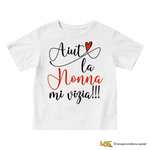 T-Shirt Bambino Regalo Nonni - Aiuto la nonna mi vizia T-shirt