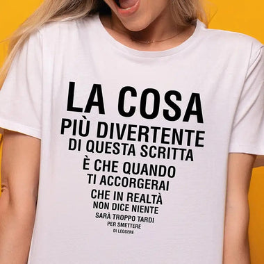 T-shirt Donna Divertente con scritta T-shirt