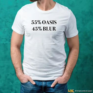 T-shirt Uomo 55% Oasis 45% Blur T-shirt