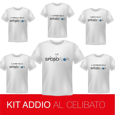 T-shirt Uomo Kit Addio al Celibato Sposo Fuori T-shirt