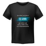 T-shirt Uomo La vita inizia a 30 anni gli altri 29 sono stati solo un allenamento Con Età Personalizzabile T-Shirt