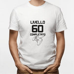 T-shirt Uomo Livello 60 Completato Con Età Personalizzabile T-Shirt