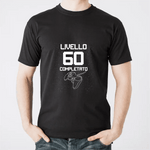 T-shirt Uomo Livello 60 Completato Con Età Personalizzabile T-Shirt