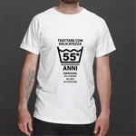 T-shirt Uomo Trattare con Delicatezza 55° Anni con Età Personalizzabile T-Shirt