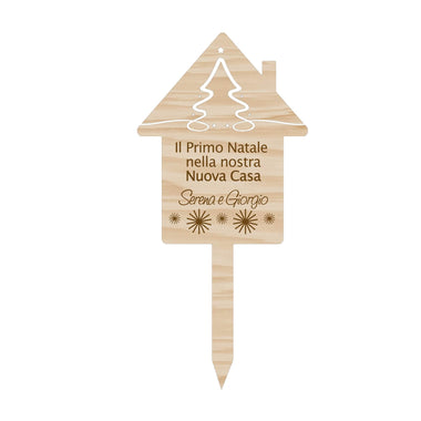 Etichetta Tag Legno da Pianta Personalizzata Il Primo Natale Nella Nostra Nuova Casa Tag in legno da pianta