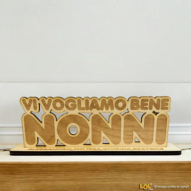 Targhetta Nonni - Festa dei nonni, idea regalo nonni Targa in legno