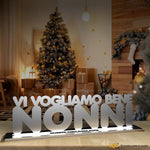 Targhetta Nonni Plexiglass Argento - Festa dei nonni, idea regalo nonni Targa in legno