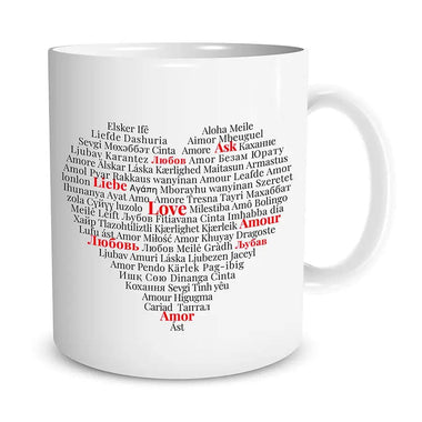 Tazza Amore in Tutte le Lingue Tazze Personalizzate