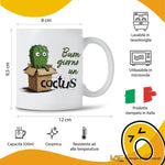 Tazza Divertente "Buongiorno un Cactus" - Mug Simpatica in Ceramica Tazze Personalizzate