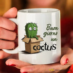 Tazza Divertente "Buongiorno un Cactus" - Mug Simpatica in Ceramica Tazze Personalizzate