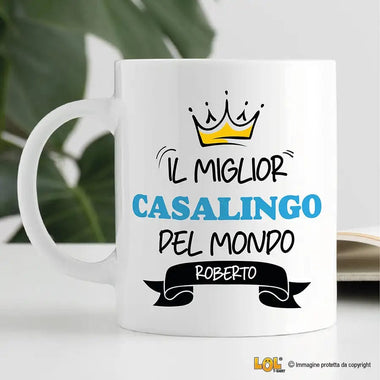 Tazza Il Miglior Casalingo Del Mondo Personalizzata con Nome Tazze Personalizzate