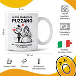 Tazza Le tue scorregge puzzano ma finchè non mi uccidono ti amo ancora Tazze Personalizzate