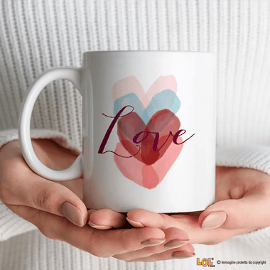 Tazza Love con cuori Tazze Personalizzate