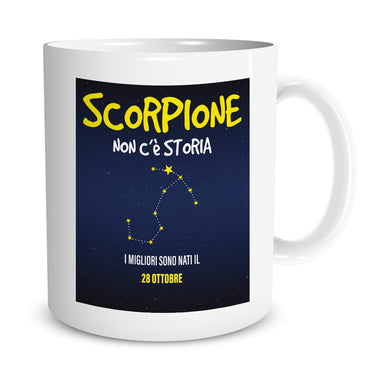 Tazza Oroscopo Segno Zodiacale Scorpione Con Data Personalizzata Tazze Personalizzate