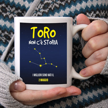 Tazza Oroscopo Segno Zodiacale Toro Con Data Personalizzata Tazze Personalizzate