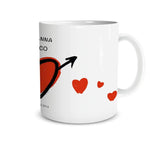 Tazza Personalizzata Con Nomi Cuore con Freccia Tazze Personalizzate